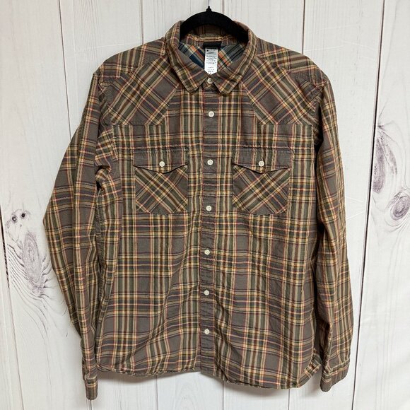 Patagonia Other - Patagonia Buckshot Plaid Long-Sleeve Shirt – Brown/Olive – Men’s Large – EUC  De